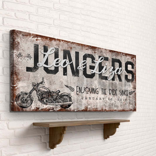 Enjoy the Bike Ride Canvas Wall Art Sign