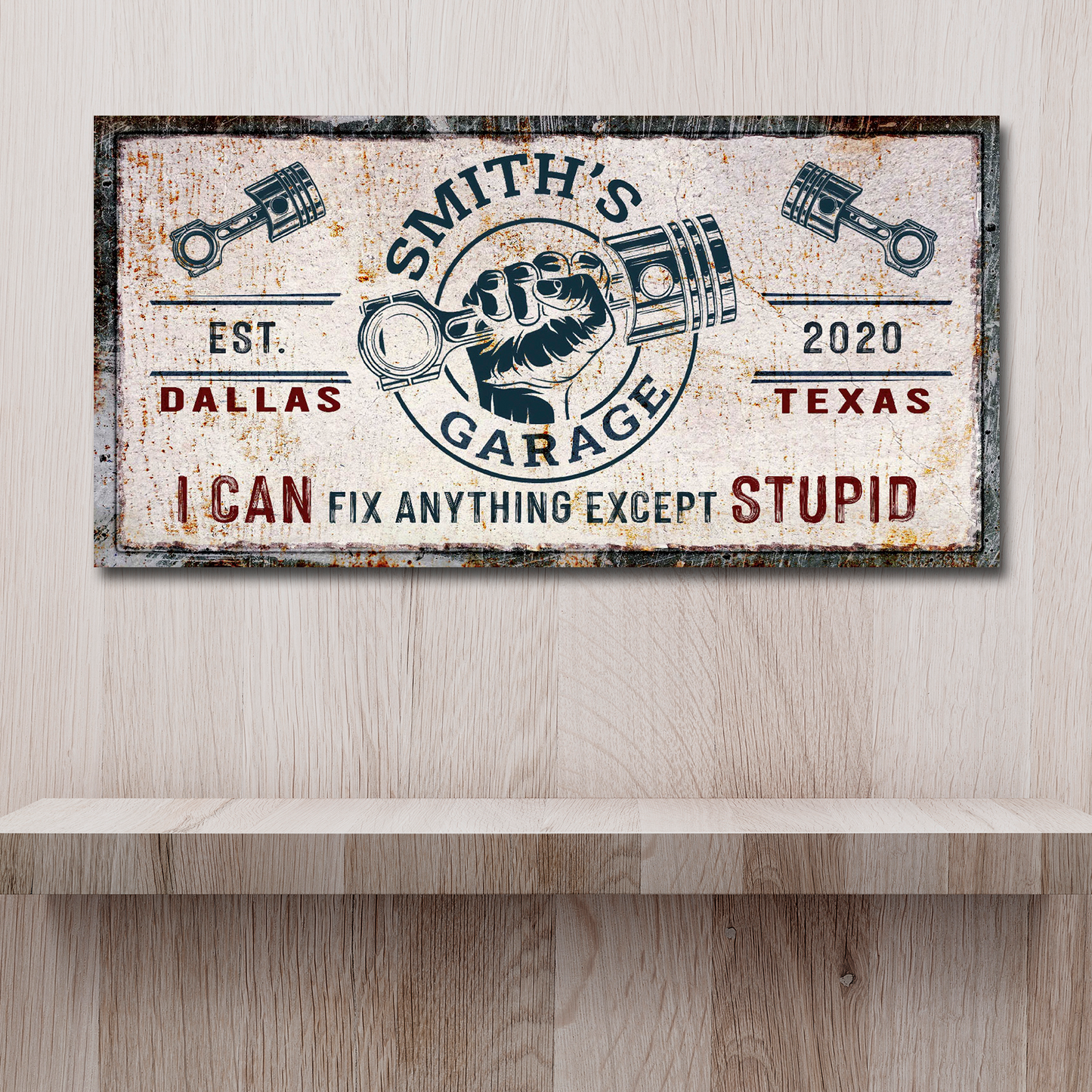 Personalized Family Garage Canvas Sign