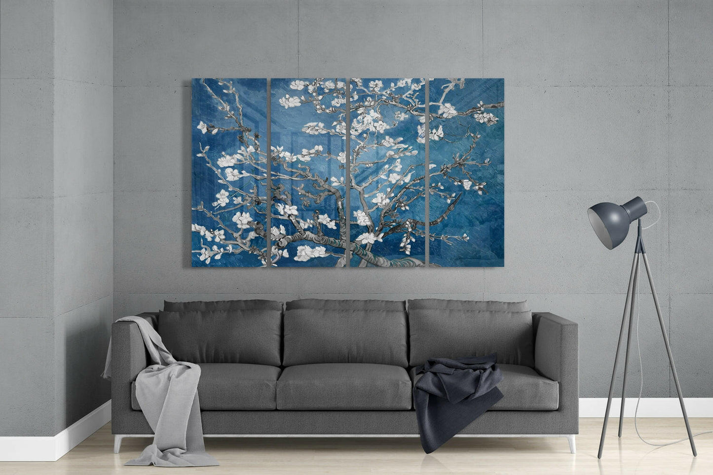 Sakura Blossom 4-Piece Glass Wall Art