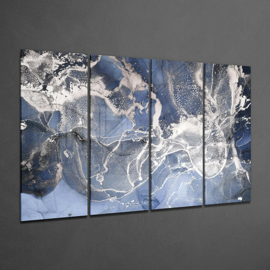 Marble 4-Piece Glass Wall Art