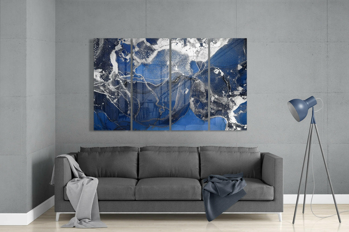 Marble 4-Piece Glass Wall Art