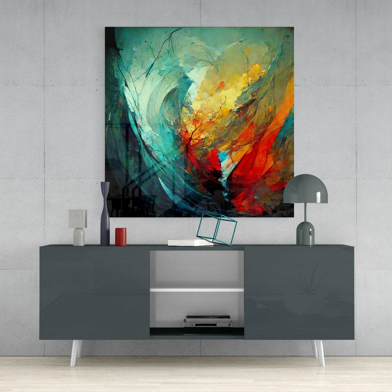 Color Jungle Glass Wall Art