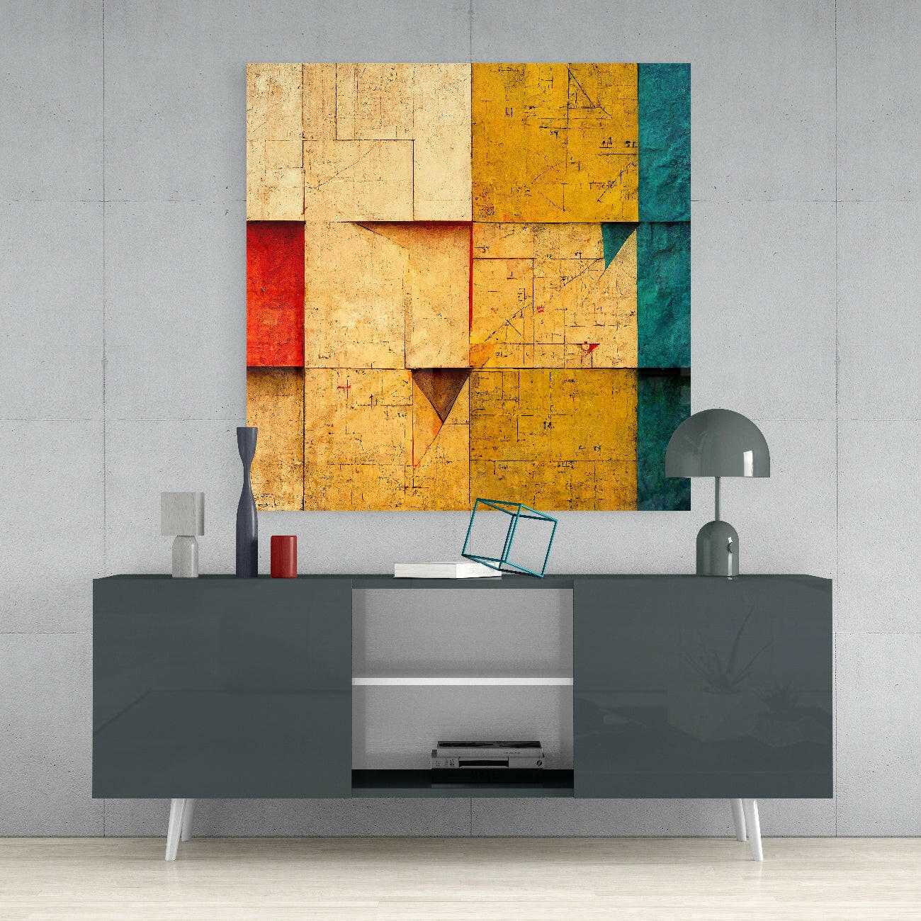 Ancient Wall Glass Wall Art