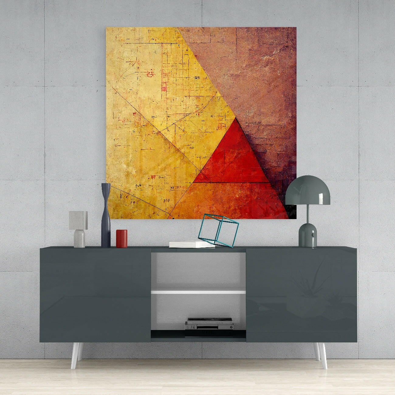 Ancient Wall Glass Wall Art