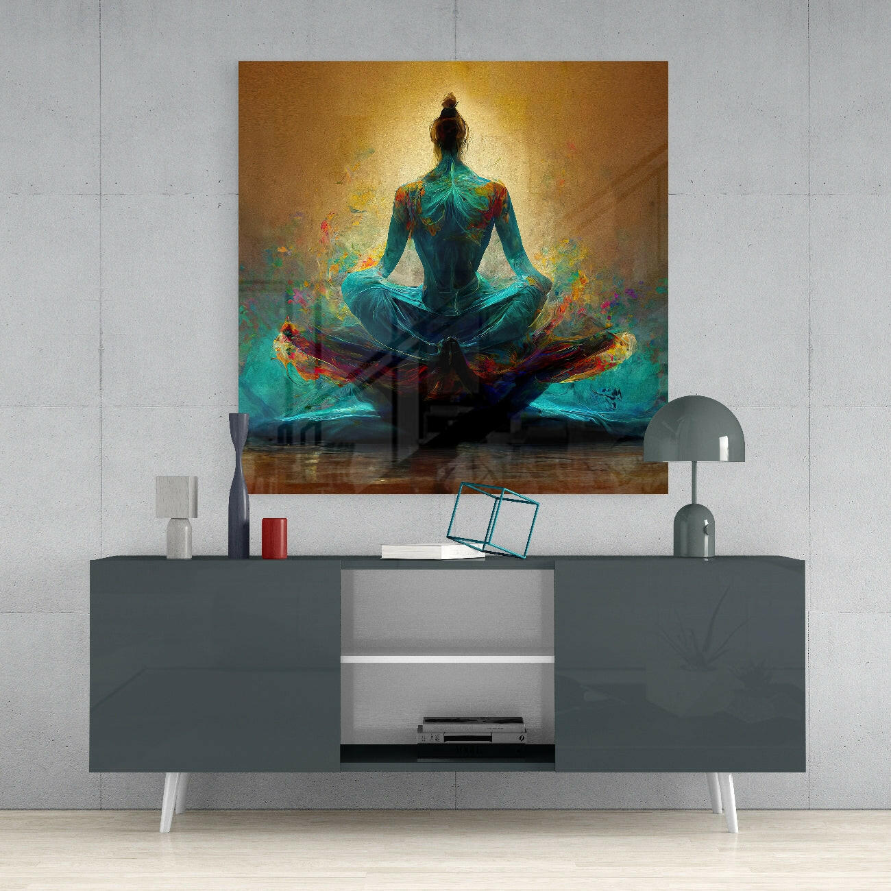 Meditation Glass Wall Art