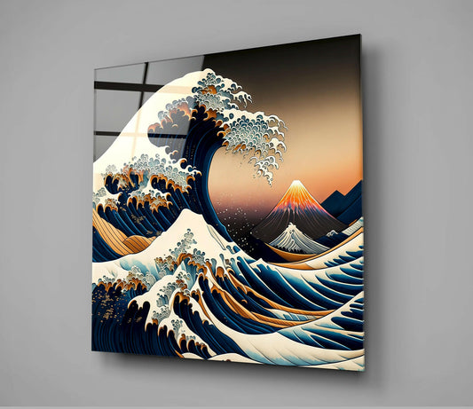 Ocean Waves Glass Wall Art