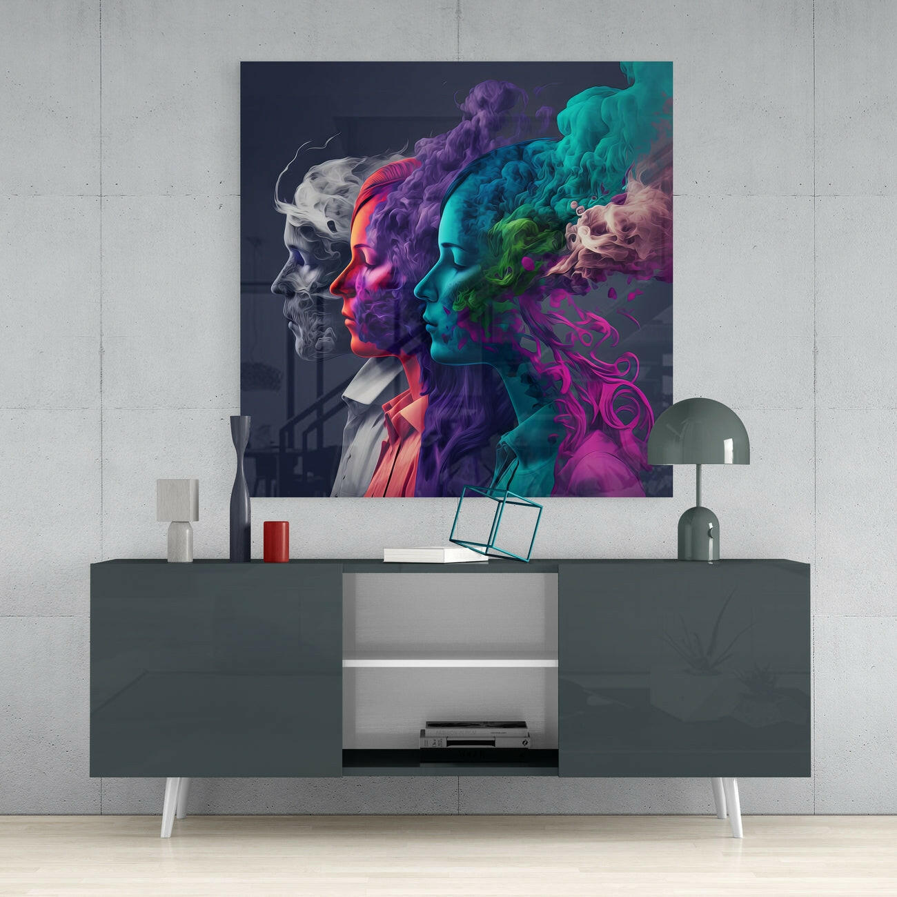 Smoked Thoughts Glass Wall Art