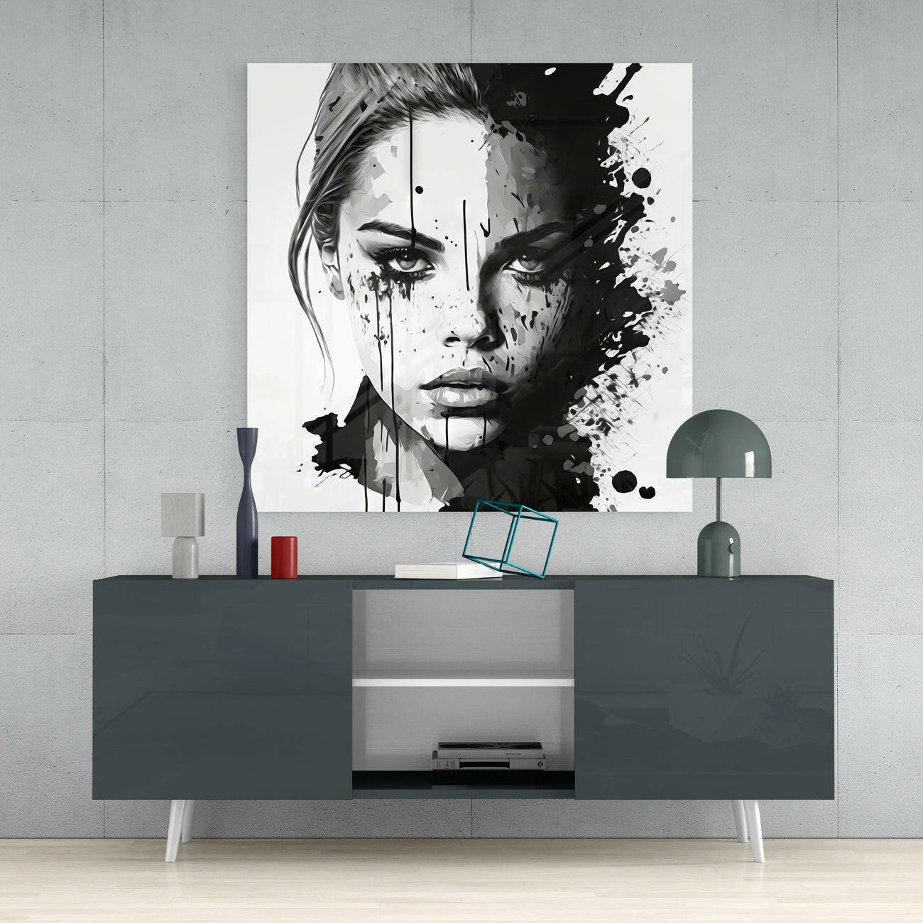 Woman Glass Wall Art