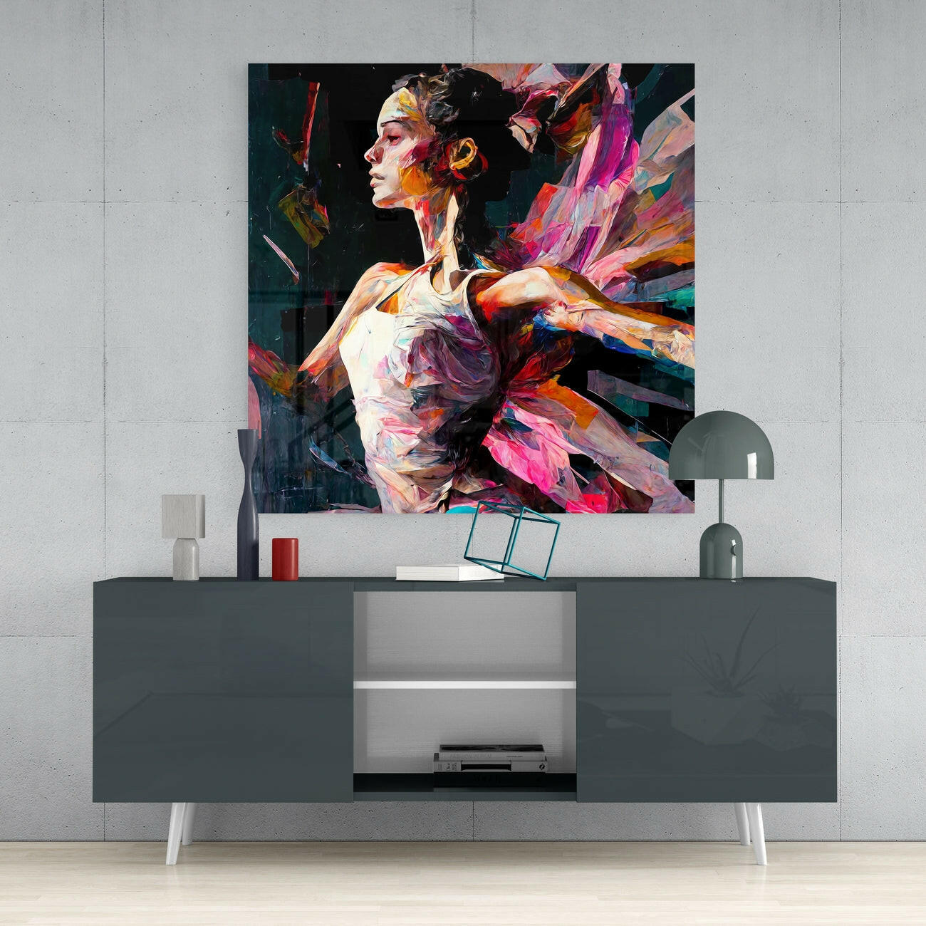 Ballerina Glass Wall Art