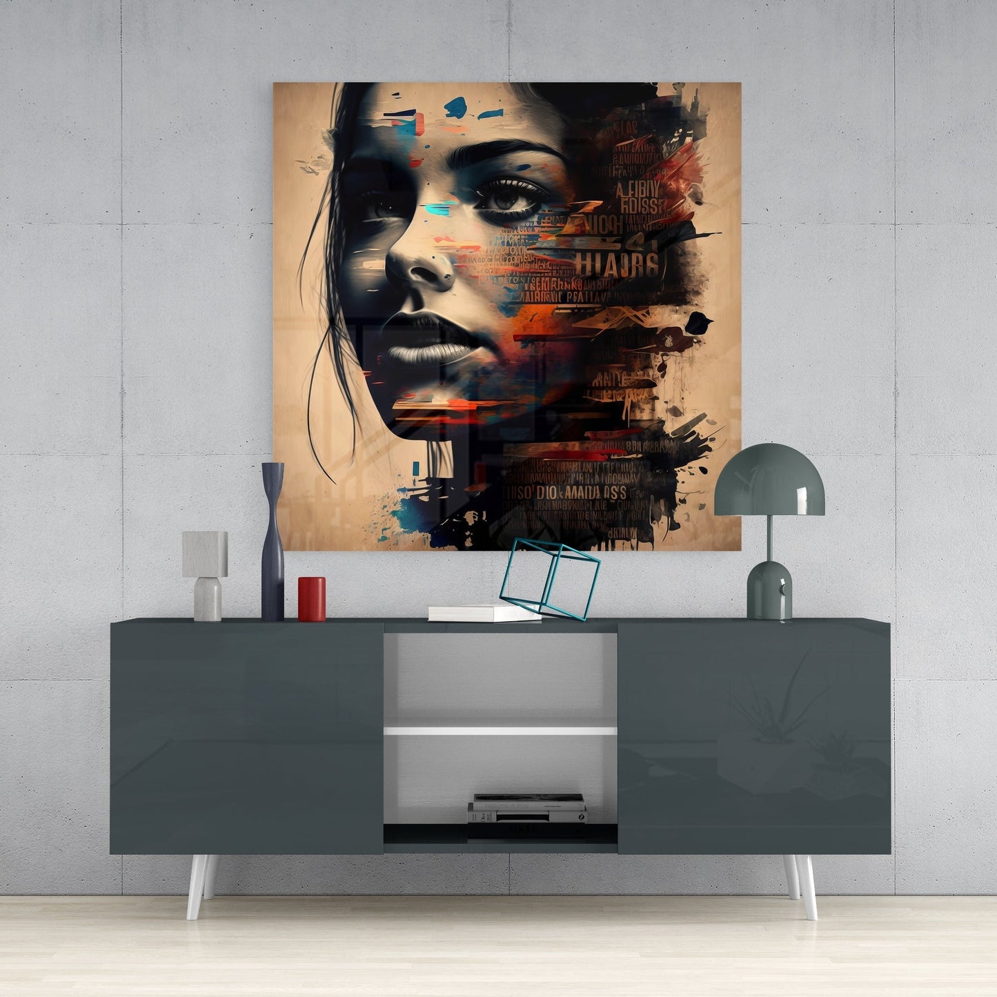 Woman Glass Wall Art
