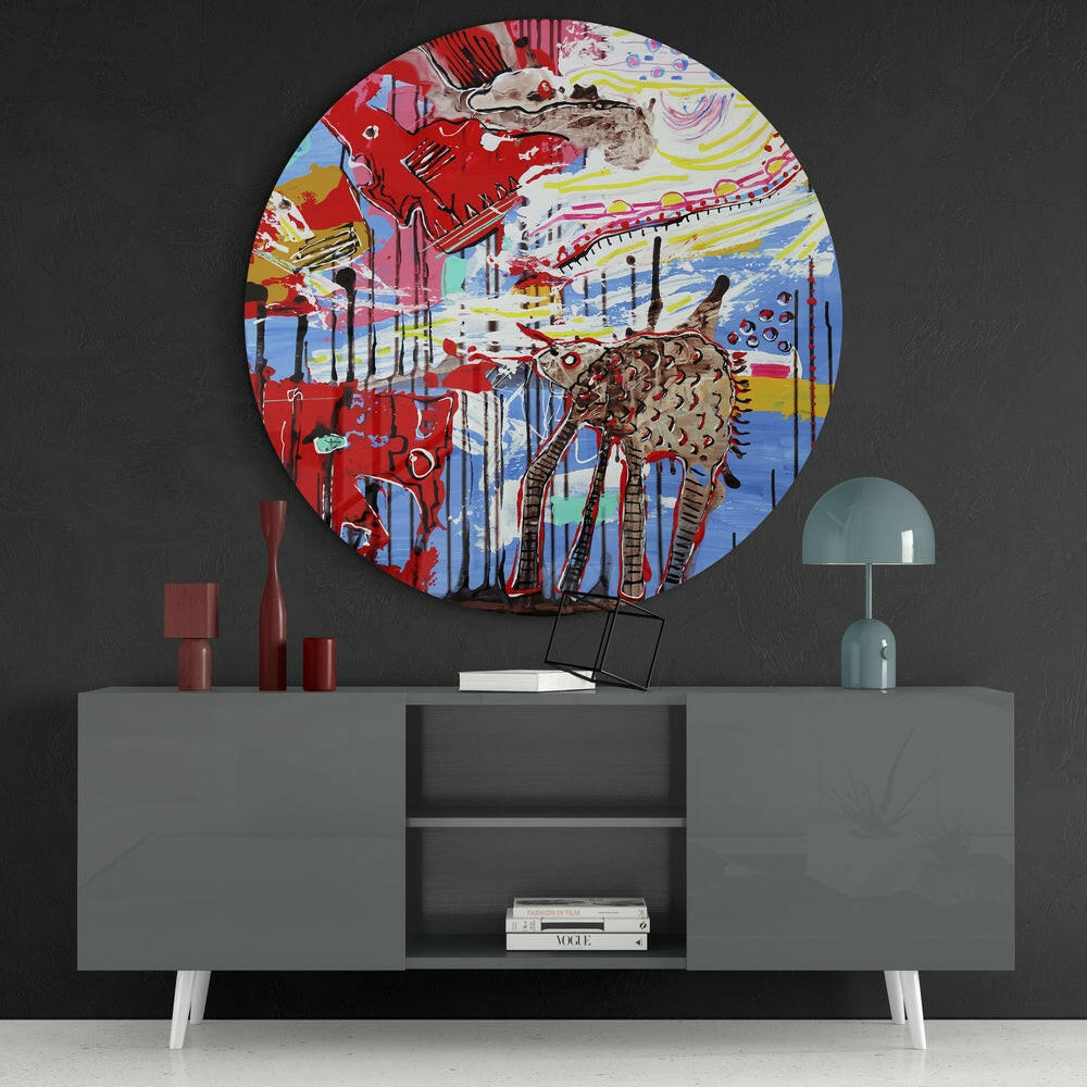 Vibrant Abstract Glass Wall Art