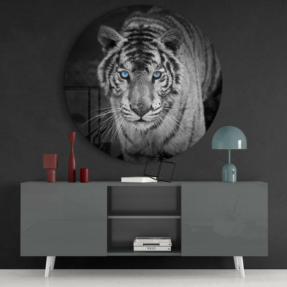 Tiger Glass Wall Art Big Cat Print