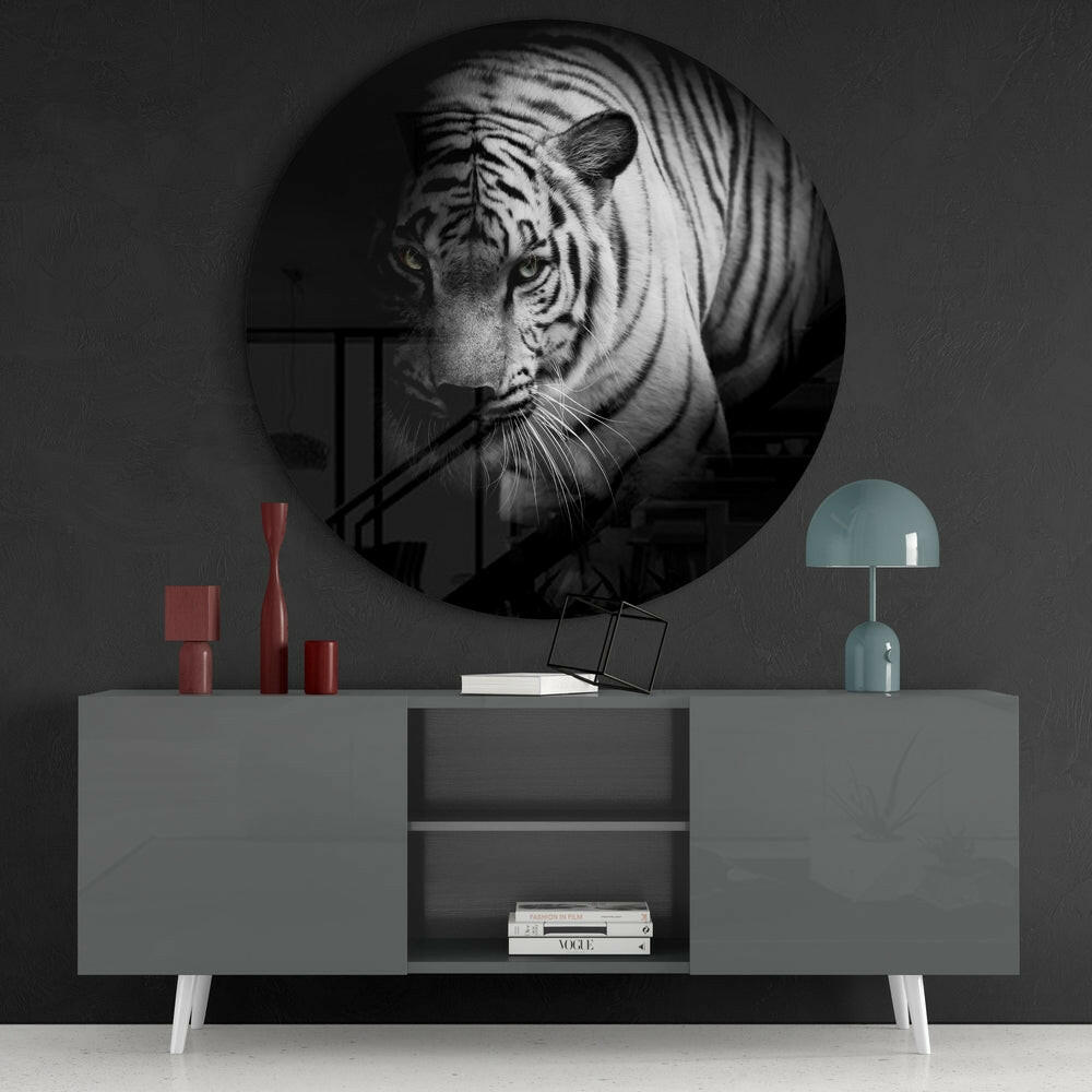 Tiger Glass Wall Art Wildlife Portrait Print