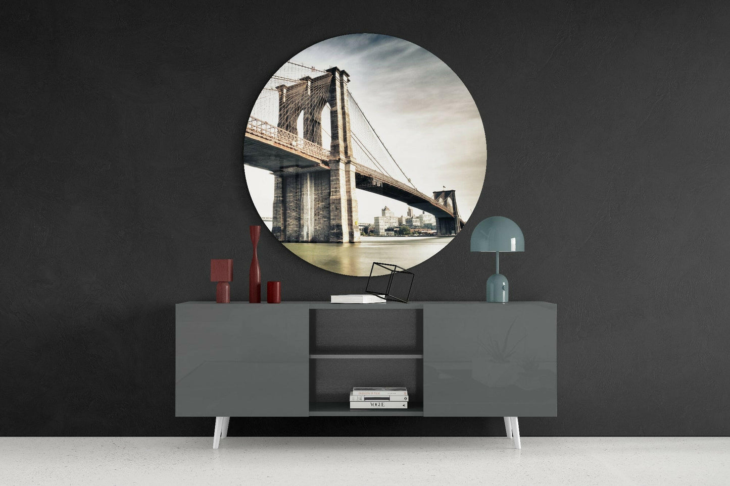 Brooklyn Bridge Iconic Glass Wall Art