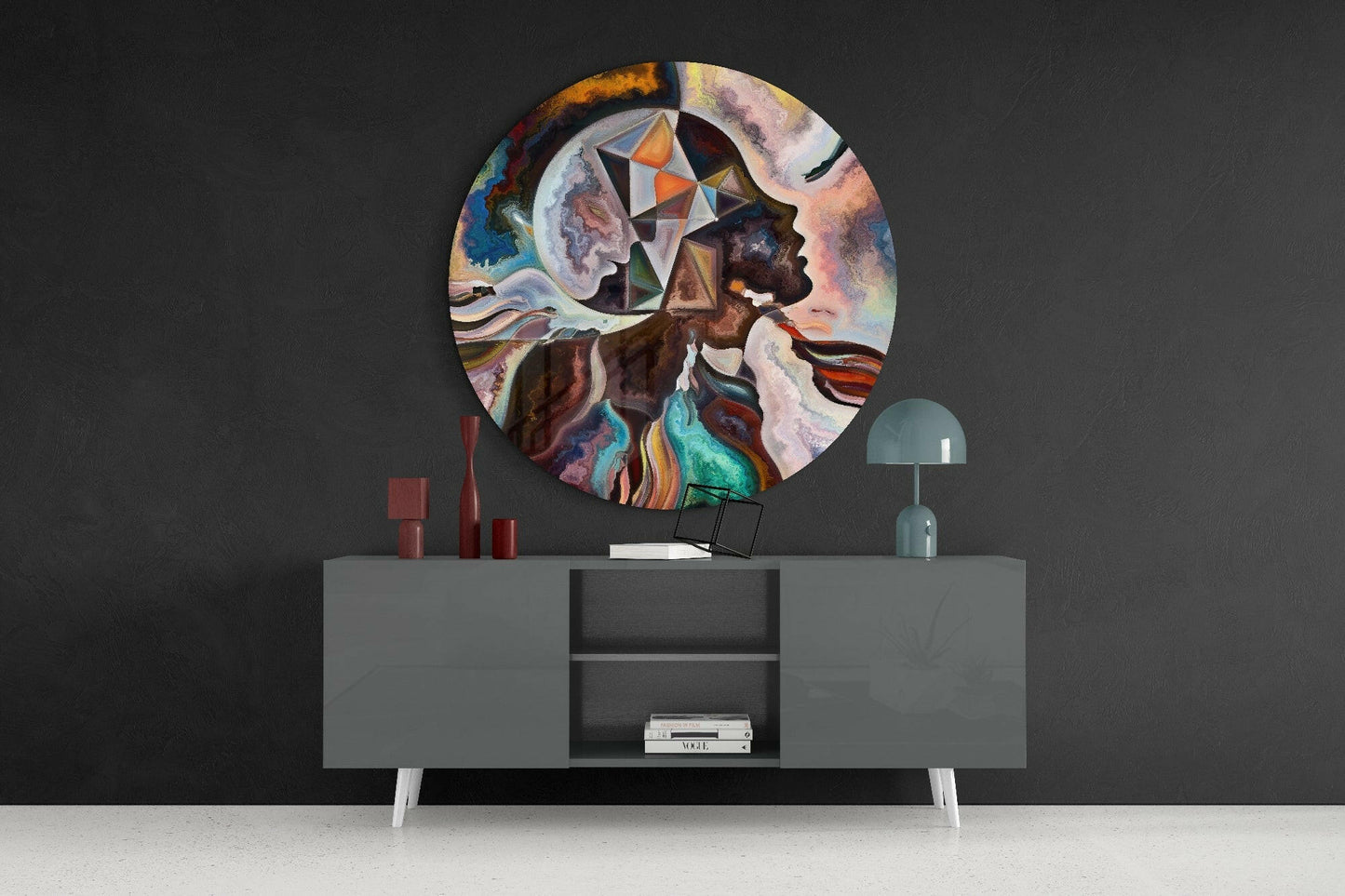 Serene Meditation Glass Wall Art