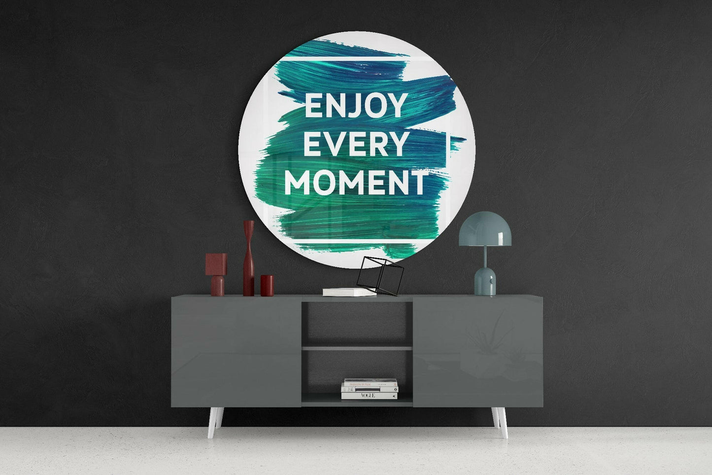 Enjoy Every Moment Glass Wall Art