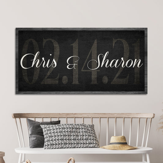 Wedding Date Personalized Canvas Sign