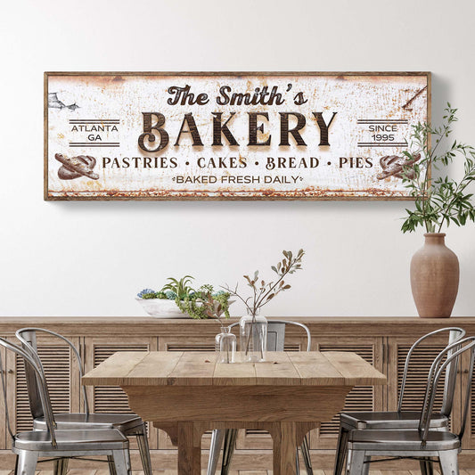 Personalized Bakery Canvas Sign II