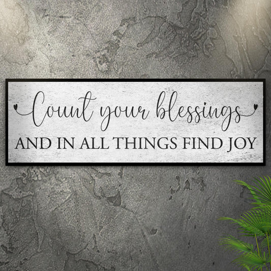 Count Your Blessings Canvas Wall Art