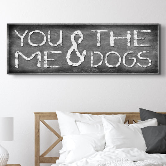 You And Me And The Dogs Canvas Wall Art