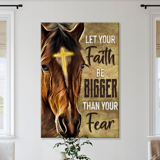 Christian Horse Painting Faith Canvas Sign