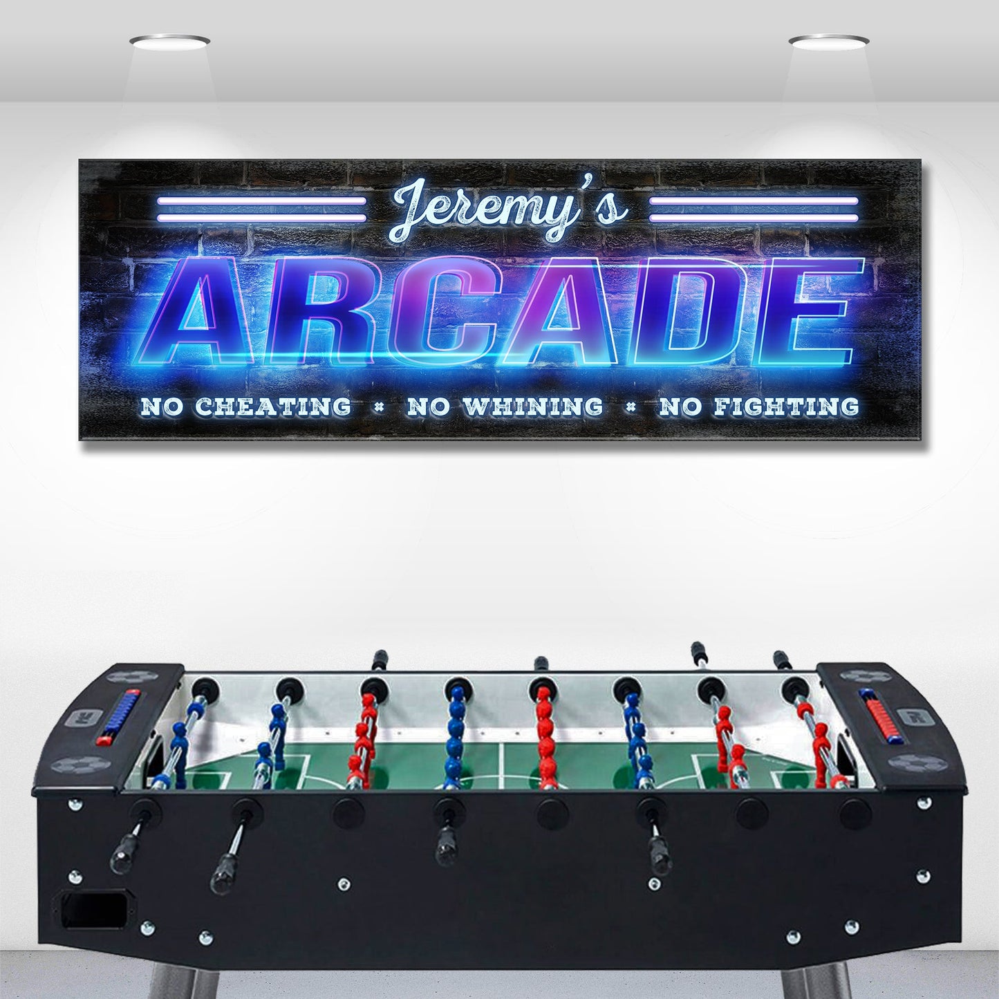 Arcade Family Personalized Canvas Sign