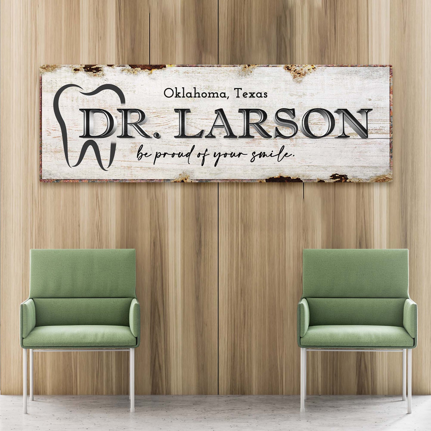 Dentist Name Personalized Canvas Sign