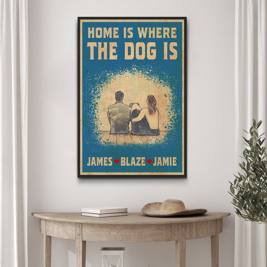 Home Is Where The Dog Is Canvas Sign II