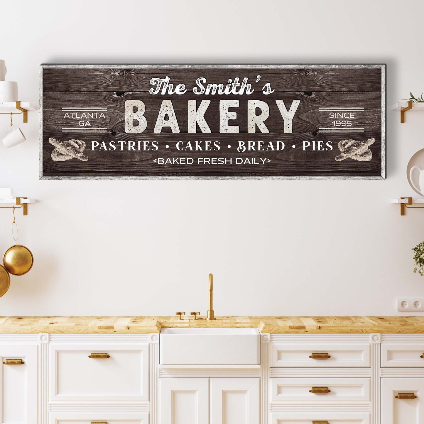 Personalized Bakery Canvas Sign II