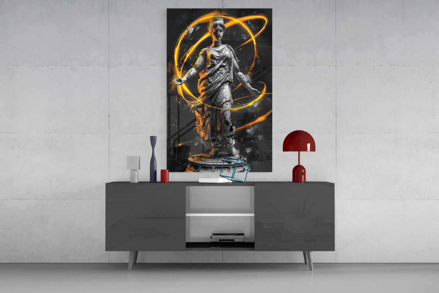 Neon Venus Glass Wall Art