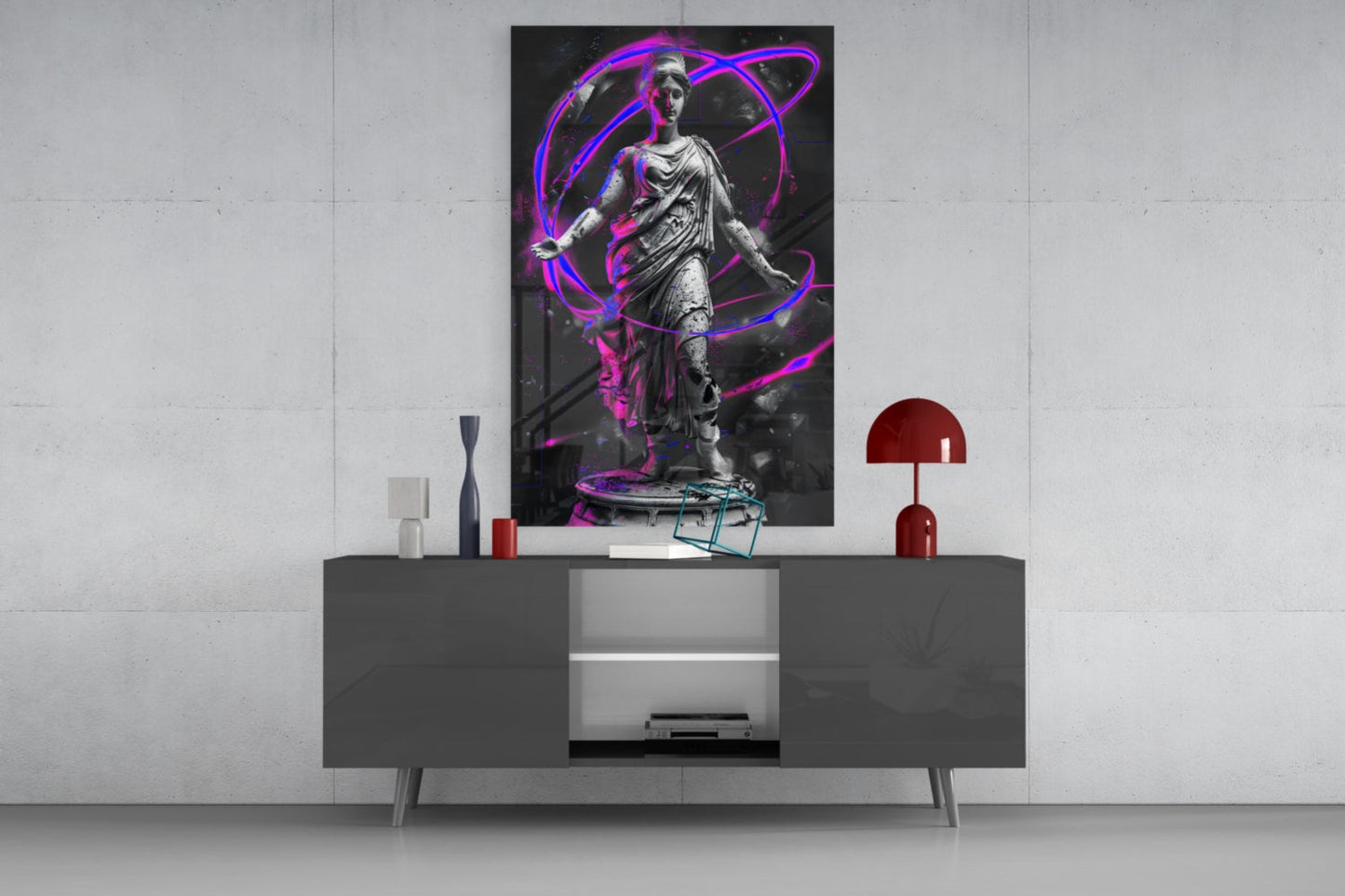 Neon Venus Glass Wall Art