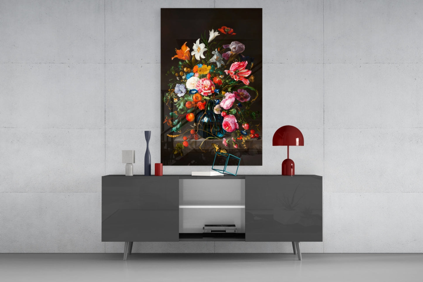 Classical Still Life Glass Wall Art