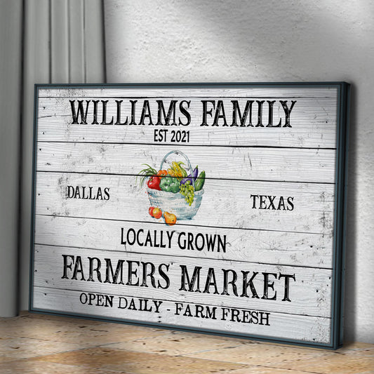 Farmers Market Personalized Canvas Sign II