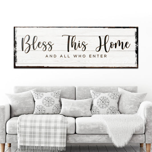 Bless This Home Faith Canvas Sign