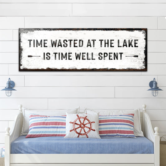 Time At The Lake Personalized Canvas Sign