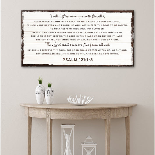Psalm 121 My Help Comes From The Lord Faith Canvas Sign