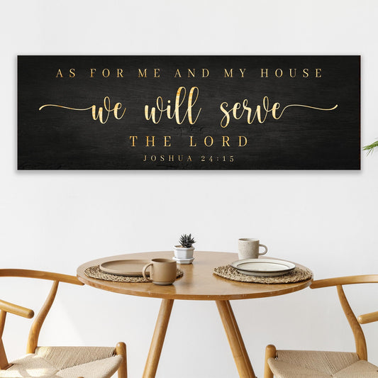 We Will Serve The Lord Christian Canvas Wall Art - Joshua 24:15