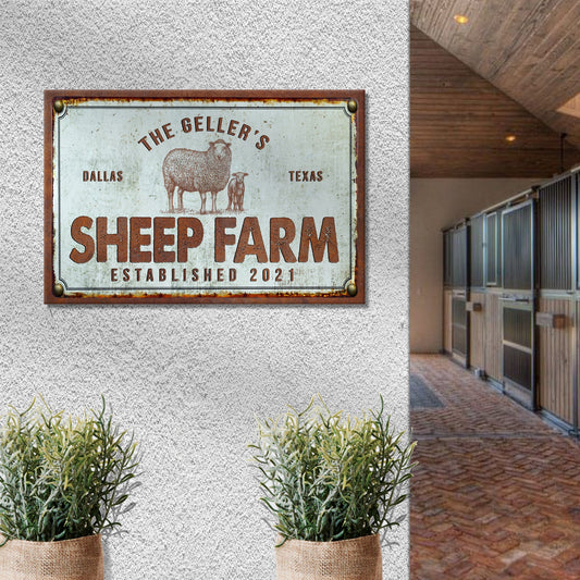 Sheep Farm Canvas Wall Art