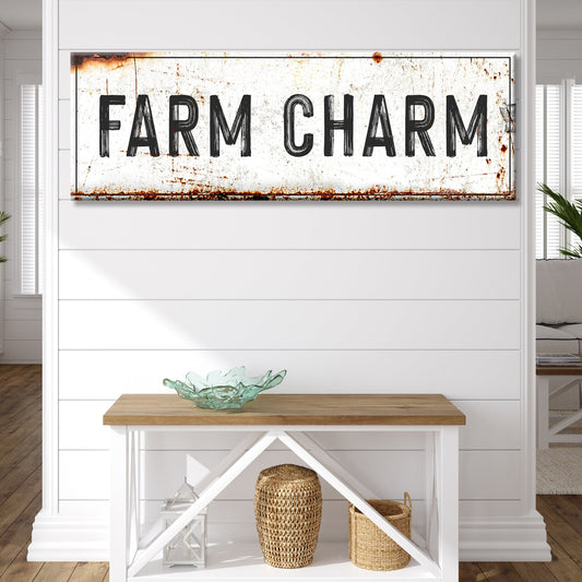 Farm Charm Personalized Canvas Sign