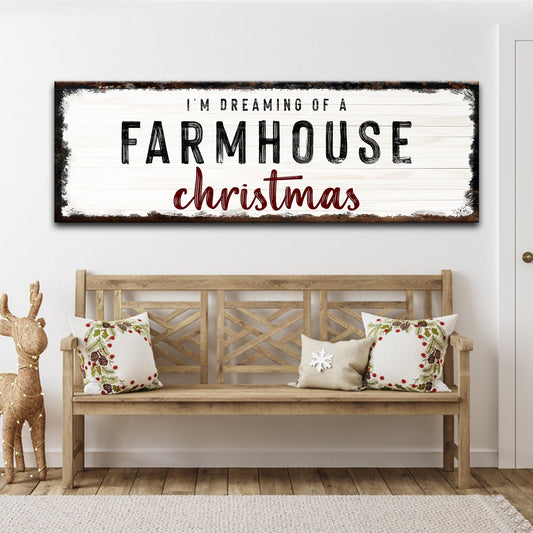 Farmhouse Christmas Canvas Sign