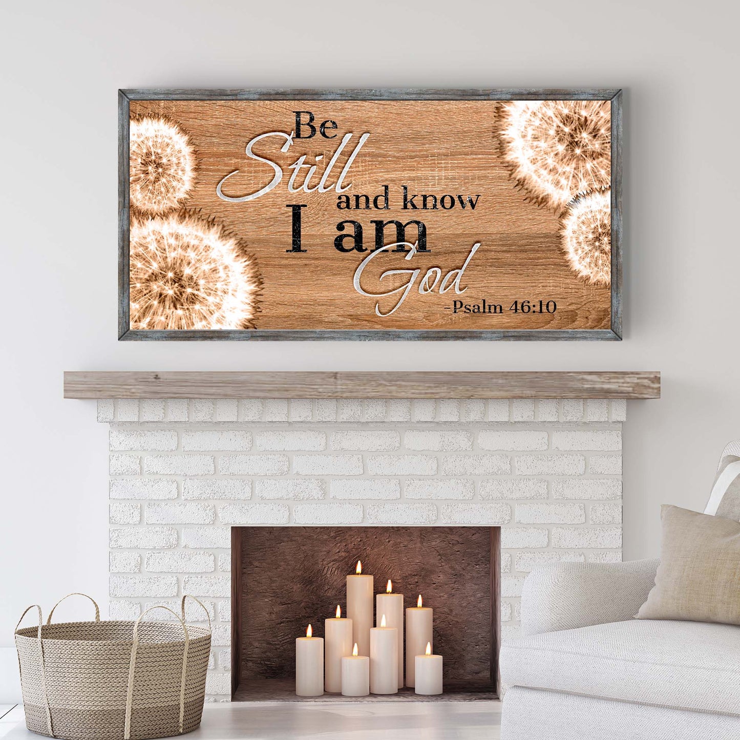 Psalm 46:10 Be Still And Know That I Am God Canvas Sign