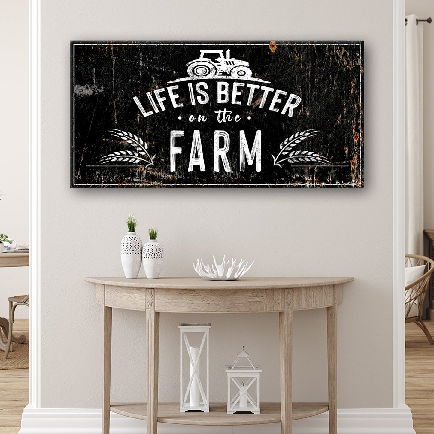 Life Is Better On The Farm Canvas Sign II