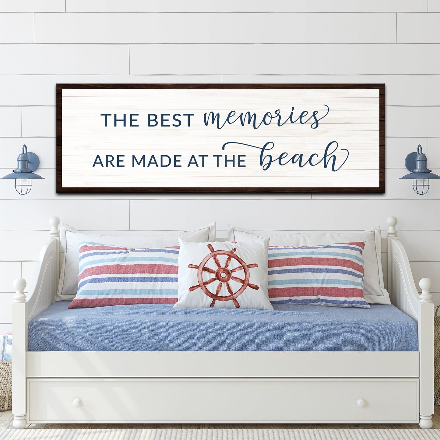 Best Memories At The Beach Canvas Sign