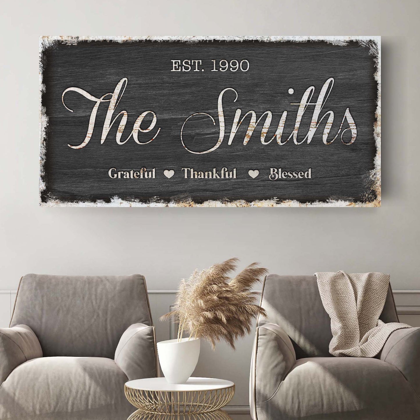 Thanksgiving Family Canvas Sign