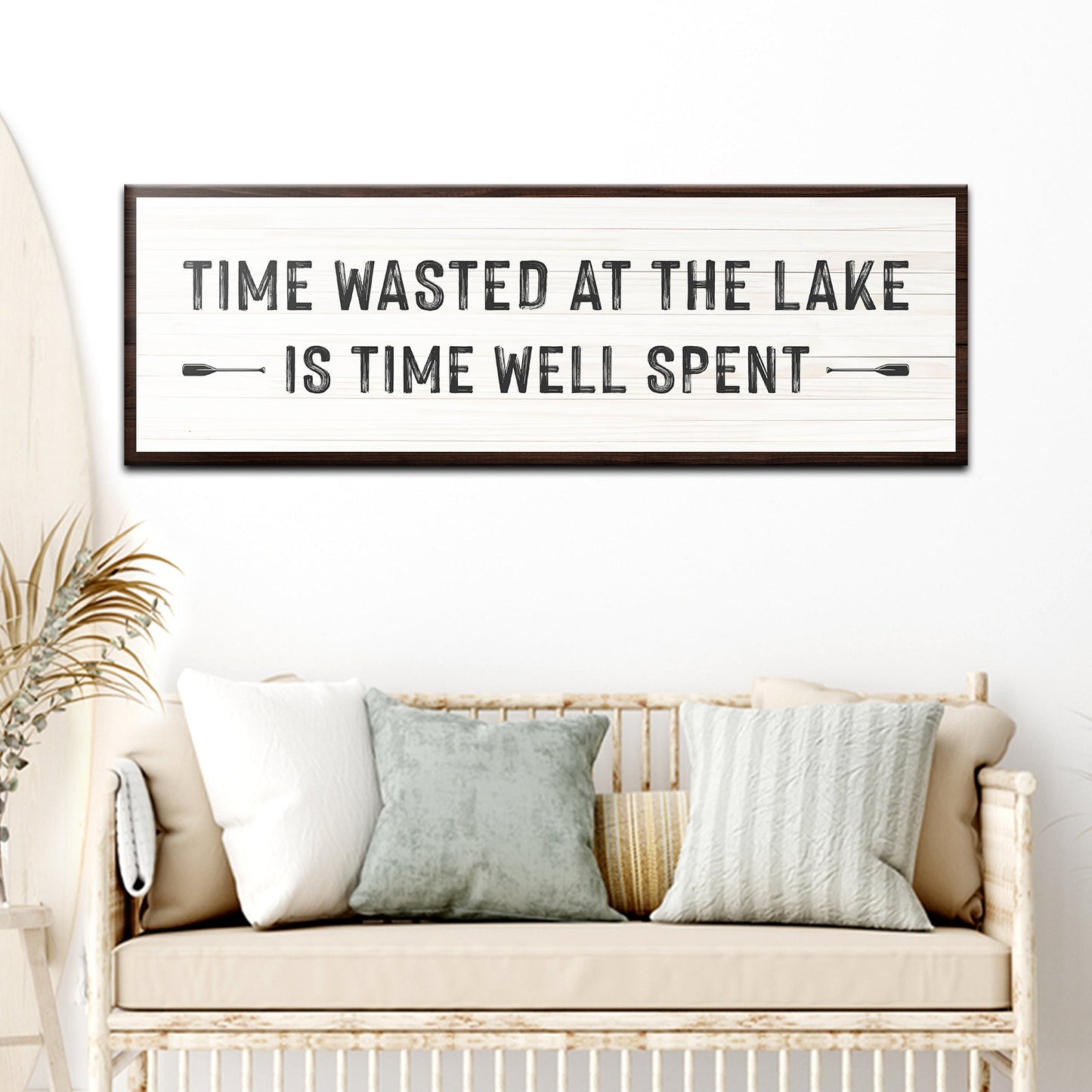Time At The Lake Personalized Canvas Sign