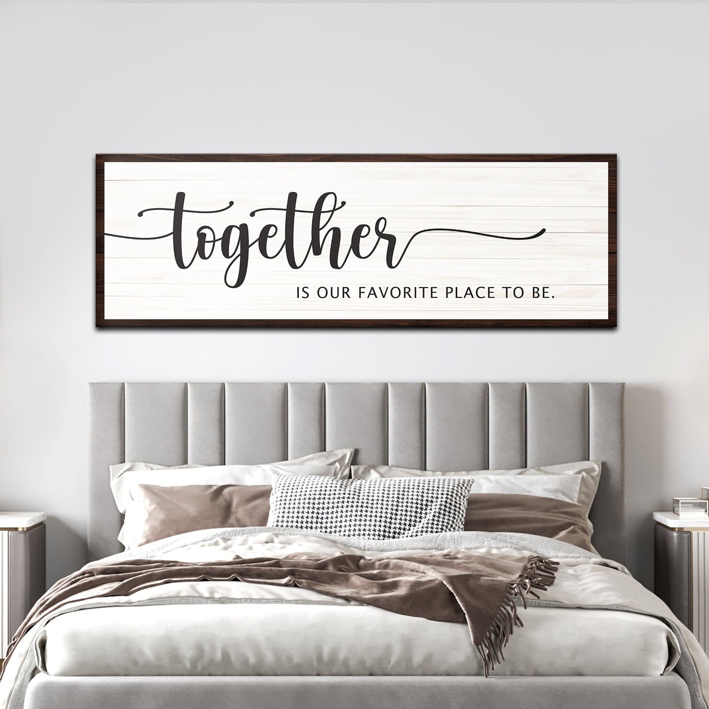 Together Is Our Place To Be Couple Canvas Sign