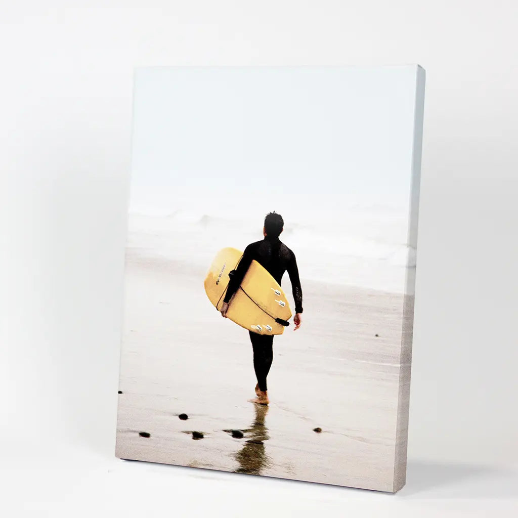 Yellow Surfboard Poster - Coastal Lifestyle Wall Art