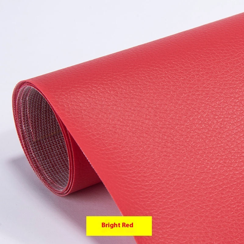 bright red leather repair sticky patch