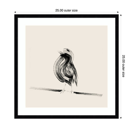 Bird on a Branch by Danushka Abeygoda Framed Wall Art Print