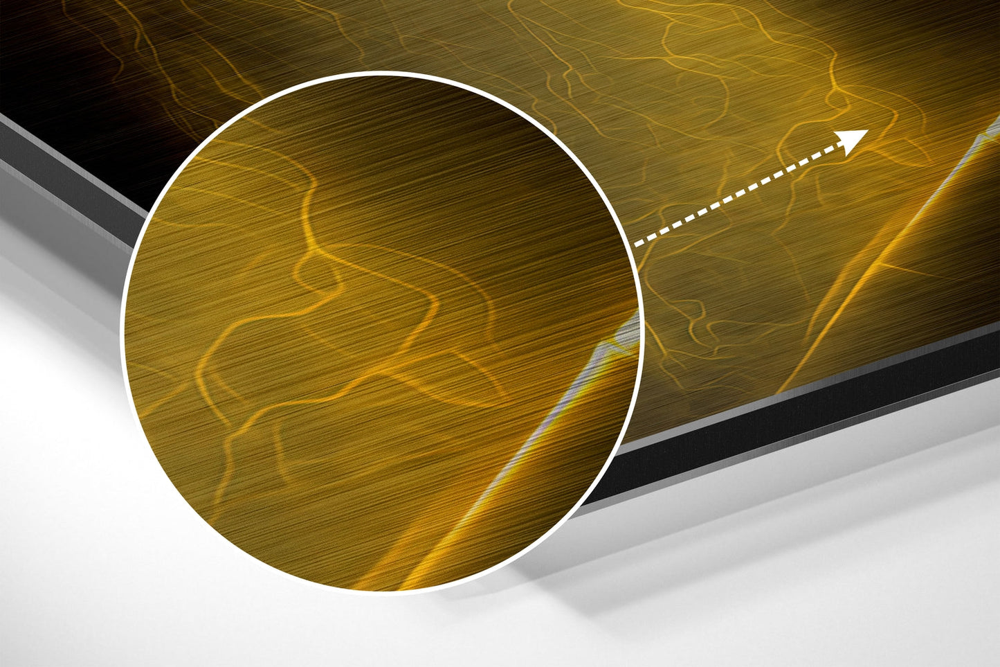 Golden Aura Fighter Face Metal Wall Art